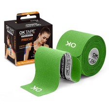Ok Tape Kinesiology Tape 10 Inches Precut, 20 Strips, Cotton Elastic A