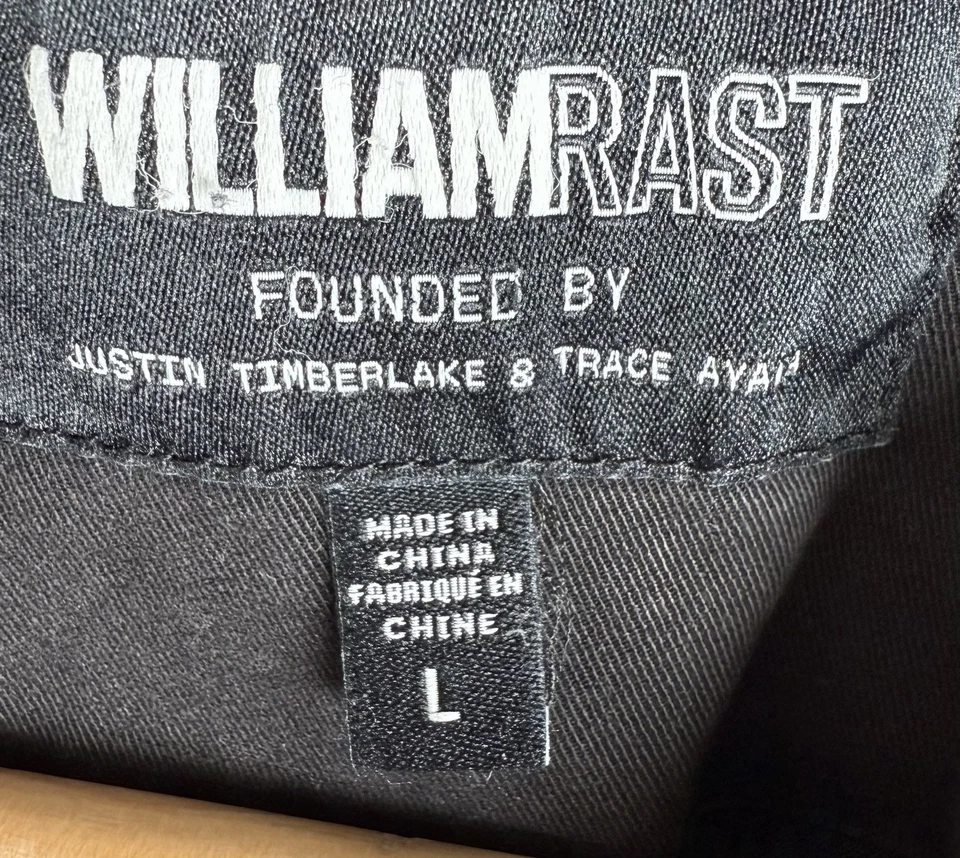 William Rast Black Denim Cotton Blazer Military Jacket Large Bragg Junior - Image 3 of 4