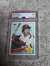 1985 TOPPS BASEBALL CARD PSA 9 MIKE SCHMIDT HOF ALL-STAR PHILADELPHIA PHILLIES