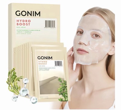 Gonim Blue Lotus Hydro Boost Face Mask- 5 pack- Moisturizing Face Mask