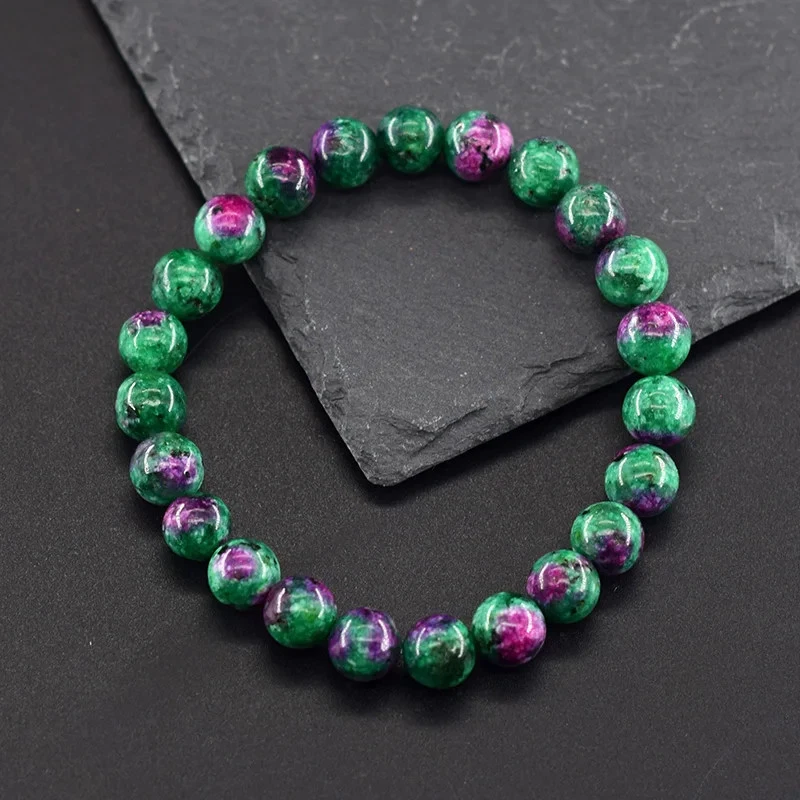 Pulsera Piedra Zoisita Epidota Natural Cuentas Capas Ajustable Hombres Joyería Foto 2 de 4