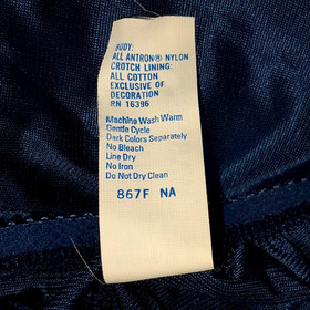 Warners Panties Size 8 Navy Blue High Cut Shiny Satin Sissy Brief Panty Vtg NWT