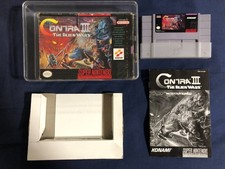 Contra 3 III: The Alien Wars (SNES) (Majesco) CIB Damaged Box, Working, Tested