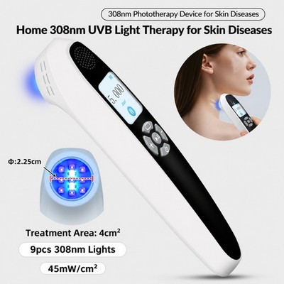 308nm Excimer UVB Light Therapy Device For Skin Spot Treatment 9 Diode 45mW/cm2