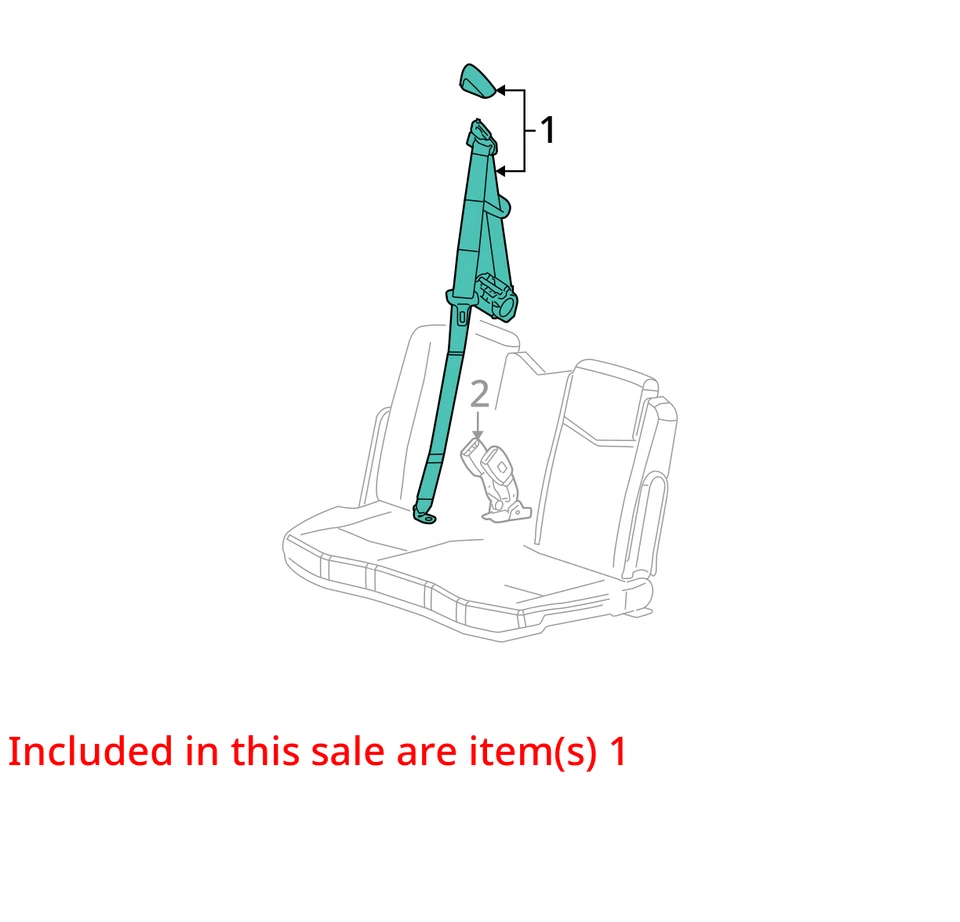 KIT DE CINTURÓN PARA CADILLAC SRX 2004-2006 R/ASIENTO #2 RETR SI 89025635 - NUEVO OEM Foto 2 de 3