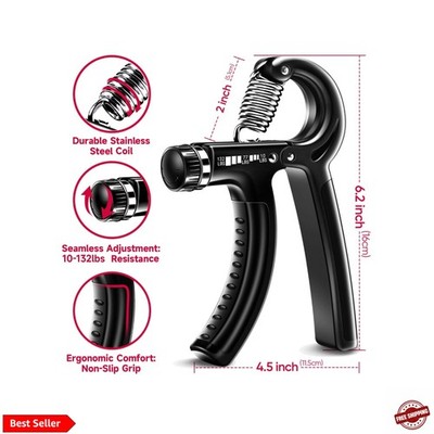 Grip Strengthener Forearm Strengthener Hand Grips Strengthener Kit - 5 Pack A...