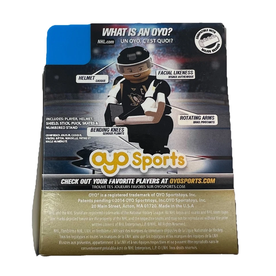 Mini figura de acción Sidney Crosby Pittsburgh Penguins rara limitada G1LE serie 3 Foto 2 de 4