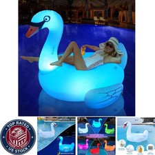 Luxurious Adult Swan Pool Float 69 with Solar...