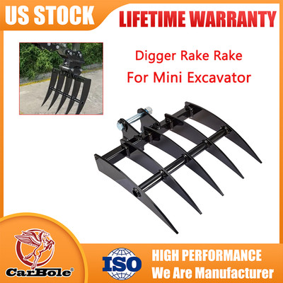 NEW Rake Attachments Tools For Mini Excavators 1 Ton To 1.5Ton Mini Digger USA