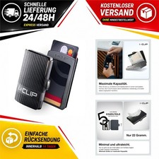 I-CLIP Original Mini Geldb&ouml;rse Herren Slim Wallet Geldklammer Leder