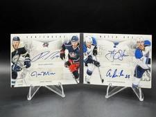 2011-12 Panini Contenders Matchups Booklet Quad Auto Oshie Pietrangelo Johansen 