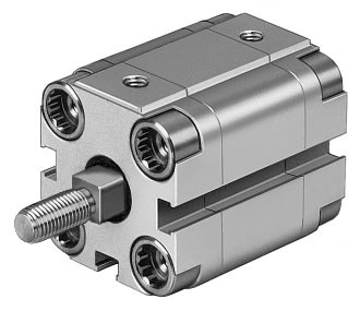 Festo ADVULQ-20-25-P-A Kompaktzylinder – Hub 25 Mm, Kolben Ø 20 Mm, Doppeltwirkend, Mit Elastischer Dämpfung, Für Beliebige Einbaulage