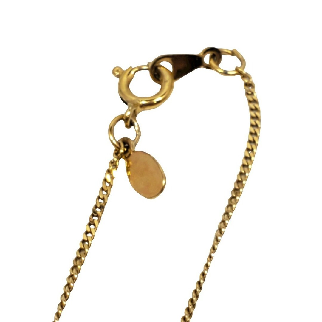 GIVENCHY Necklace Accessory Jewelry Logo GP Rhinestone Gold Women Used NE51-0 thumbnail 5