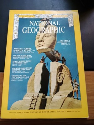 National Geographic May 1969 Apollo 8 Abu Simbel Grand Canyon Kuwait Vintage Ads