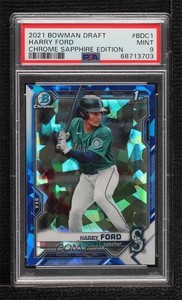 2021 Bowman Chrome Draft Sapphire Edition Harry Ford #BDC-1 PSA 9 MINT
