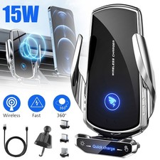 15W Kabelloses Schnell-Ladegerät Auto Handyhalterung Ladestation KFZ Handyhalter