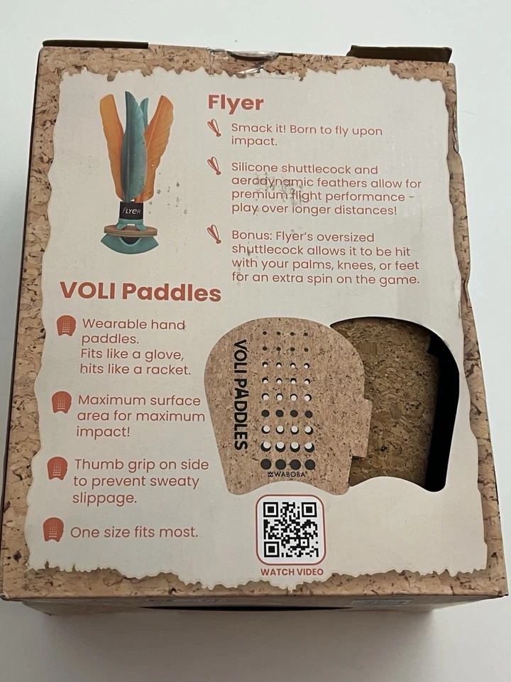 Waboba Voli桨套装海滩游戏户外乐趣桨带传单  — 第 3/4 张图片