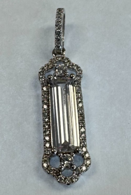 YGI Sterling Silver Rectangular Openwork Cubic Zi… - image 1