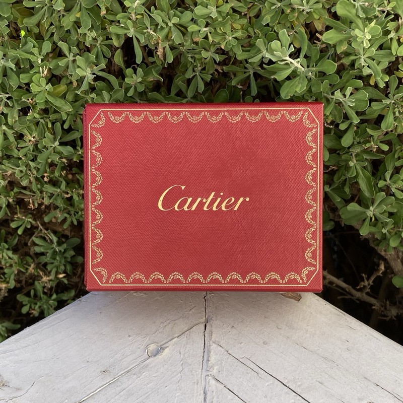 Cartier Paris Watch and Jewelry Cleaning Kit Box Only Burgundy Gold Used (READ)