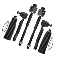6pcs Front Steering Kit for Nissan Rogue 2008-2013, Tie Rod End Inner and