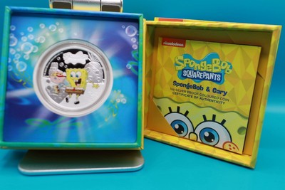 2024 SPONGEBOB SQUAREPANTS-SPONGEBOB & GARY 1oz $1 Silver Dollar Proof Coin