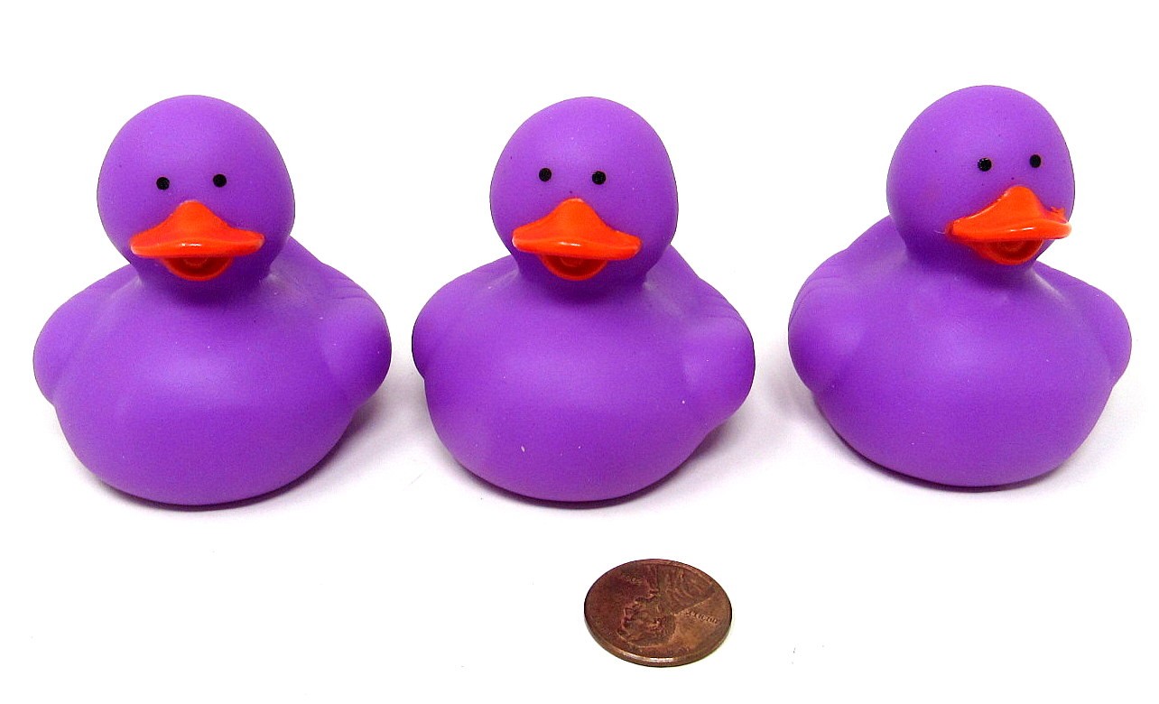 3 Purple Rubber Duck 2in Squirter Stocking Stuffer Personalize US Seller  cudx