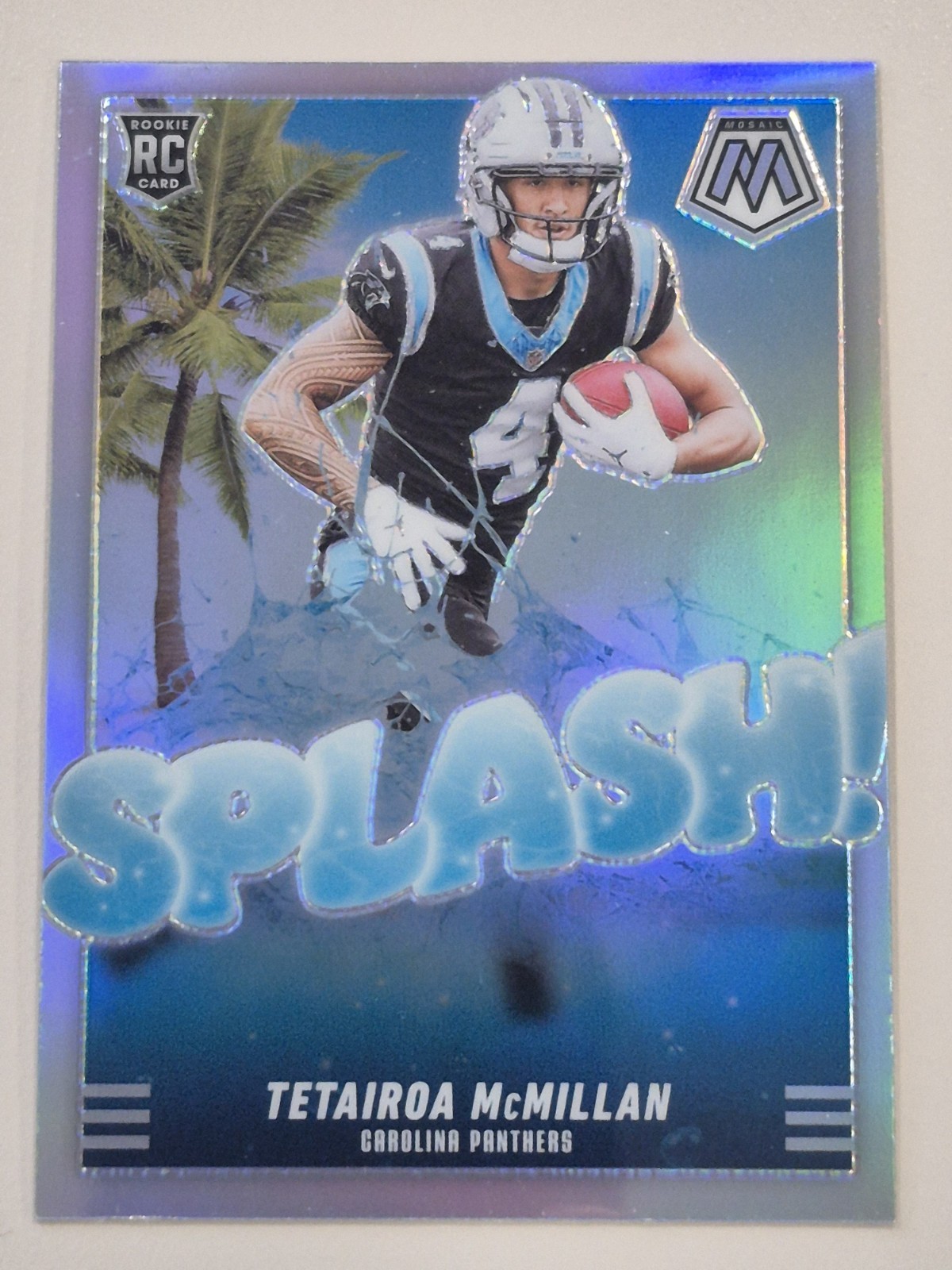 2025 Panini Mosaic (RC) - Tetairoa McMillan Splash Silver - Panthers