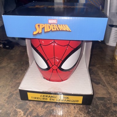 Jay Franco Marvel SPIDERMAN Ceramic Coin Bank Kids DECOR MONEY SAVING PIGGY BANK