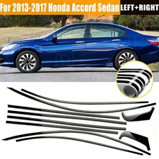 Gloss Black Premium Chrome Delete Vinyl Overlay For Honda Accord Sedan 2013-2017 Gloss Black Premium Chrome Delete Vinyl Overlay For Honda Accord Sedan 2013-2017