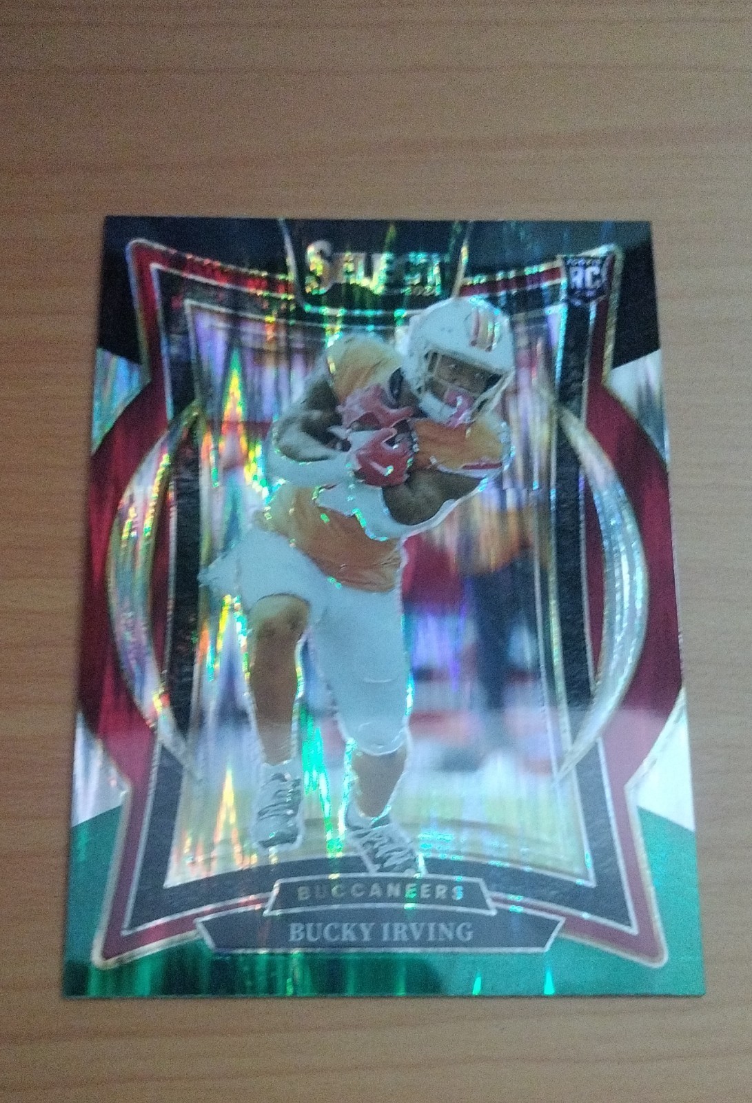 2024 Panini Select - Concourse Bucky Irving #4 Black & Green Shock Prizm (RC) B