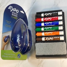 Expo Dry Erase Lot - Markers, Holder, Precision Eraser