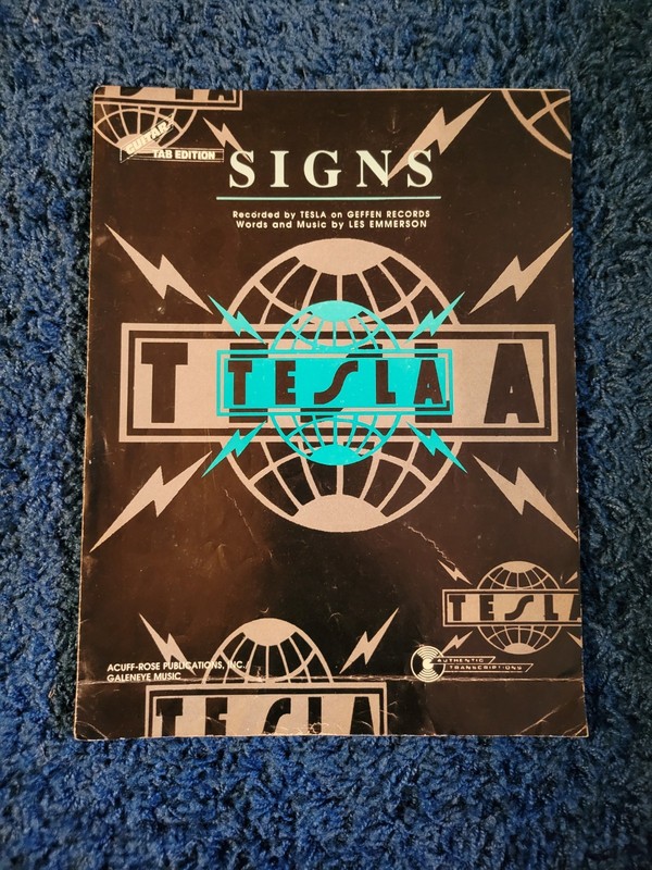 Tesla Signs Sheet Music Guitar Tablature