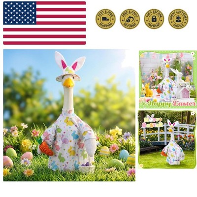 Easter Goose Outfit Goose Clothes for 23'' High Cement or Plastic Goose Lawn G...