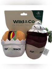 Pup Shack Burger Shake Dog Toys NWT Pet Gift
