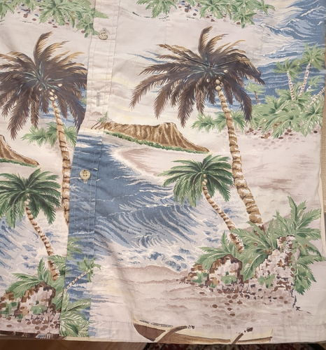 Cooke Street Honolulu Vintage Men's Size Large Hawaiian Button Up Cotton Shirt - Picture 3 of 15