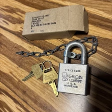 American Lock Co. 5340-00-158-3807 Padlock/ New Old Stock/ 1992 / Military