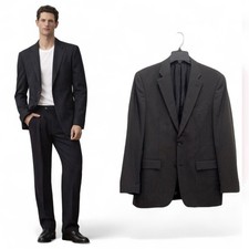 John Varvatos Gray Pinstripe Worsted Wool Sullivan Suit Jacket Blazer Size 40R M
