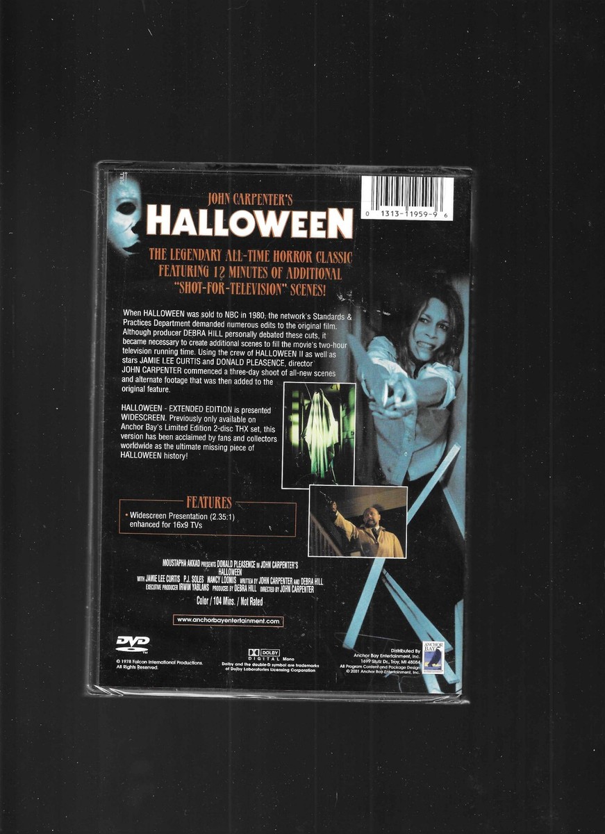 Halloween (DVD, 2001, Special Extended Edition Includes Footage