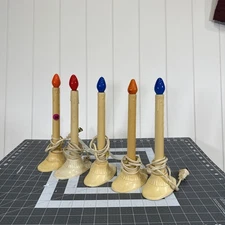 Vintage - Working Electric Drip Candolier Candle LOT of 5 Christmas Window Decor