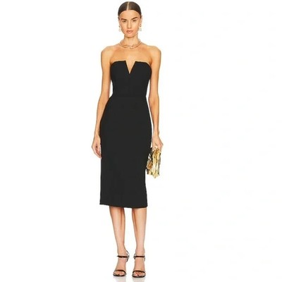 NEW Veronica Beard Women's Black V-Neck Strapless Nabi Dress, RT $698, Size 0