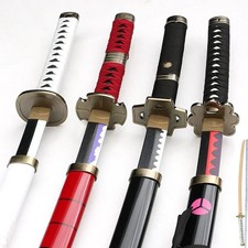 104cm Zoro Katana Sandai Kitetsu Sword Wooden Ninja Blade Anime Cosplay Prop