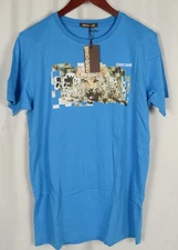 Roberto Cavalli Unise Men's Women's Graphic Leopard Print T Shirt XL NEW