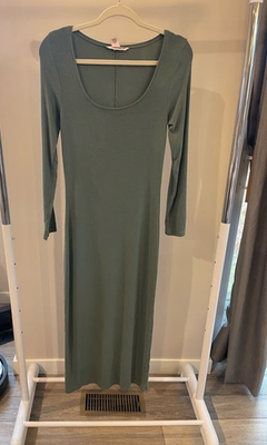ribbed modal maxi dress in grey Sleeveless Ribbed Maxi Dress – OR main image 1