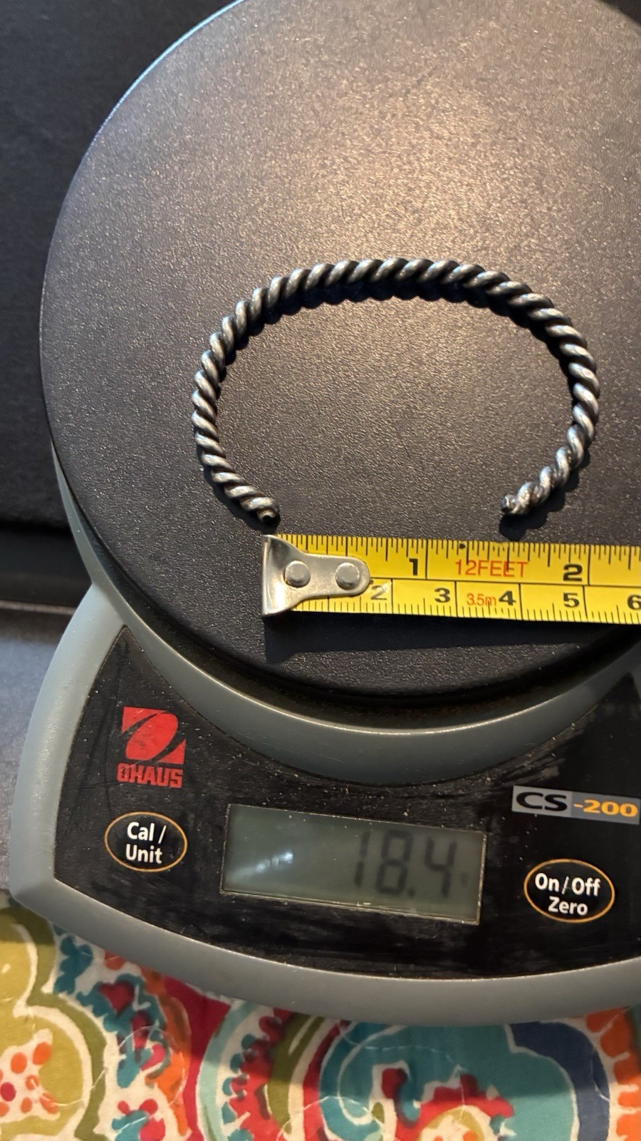 Ethnic Solid Silver Twisted rope Bangle Bracelet - image 6