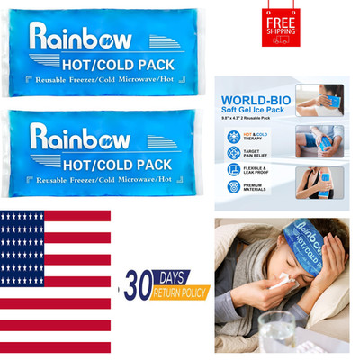 Soft Ice Packs Reusable Gel Pack 2, Hot and Cold Gel Ice Packs for Injuries