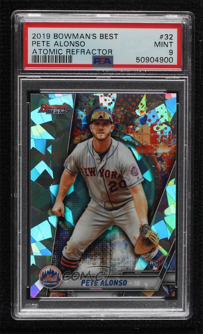 2019 Bowman's Best Atomic Refractor Pete Alonso #32 PSA 9 MINT 02u3