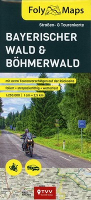 FolyMaps Böhmerwald / Bayerischer Wald 1:250 000 | Straßen- und Tourenkarte