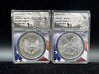 2021-W Silver American Eagle 2 Coin Set ANACS MS70 Key Date UNC US Coin B16