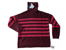 MAGASCHONI L Cashmere Long Sleeve Turtle Neck Sweater Deep Scarlet NWT MSRP 298