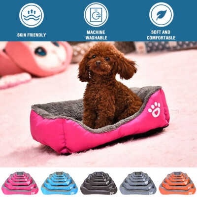 Pet Calming Bed Dog Cat Kennel Puppy Mat Pad Warm Nest Small Large Washable Mat